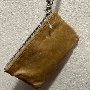 HOBO Tan Leather Wristlet